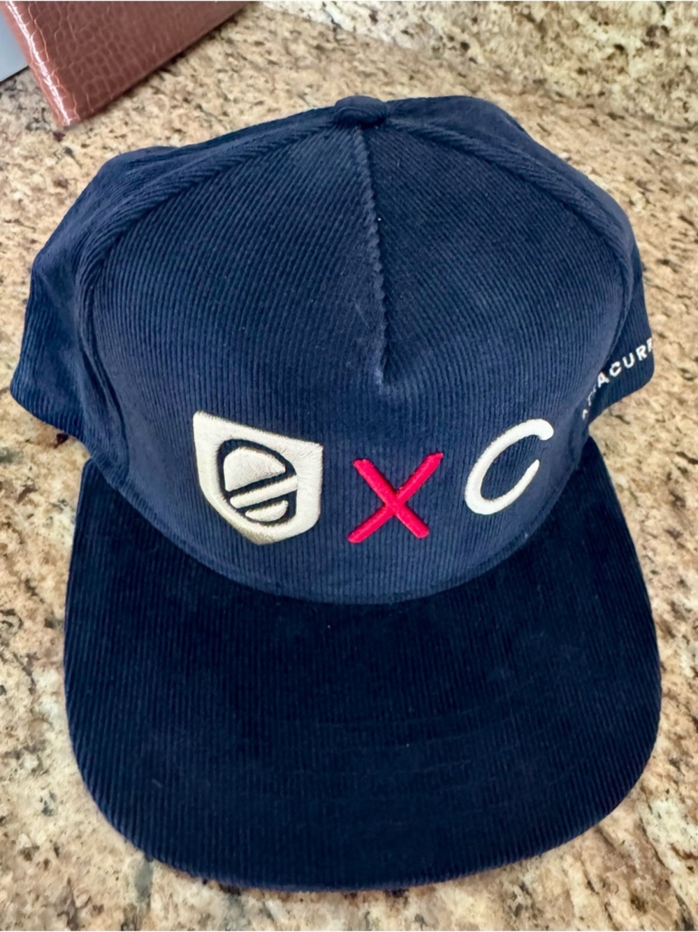 Corduroy Baseball Cap with Embroidered Accents